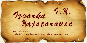 Izvorka Majstorović vizit kartica